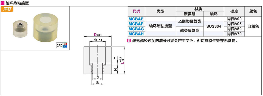聚氨酯热粘接减震材料 轴环热粘接型材质图
